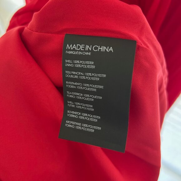 Club Monaco Zorbina Gypsy Red Dress Bohemian Chic Size 12 - Picture 7 of 7